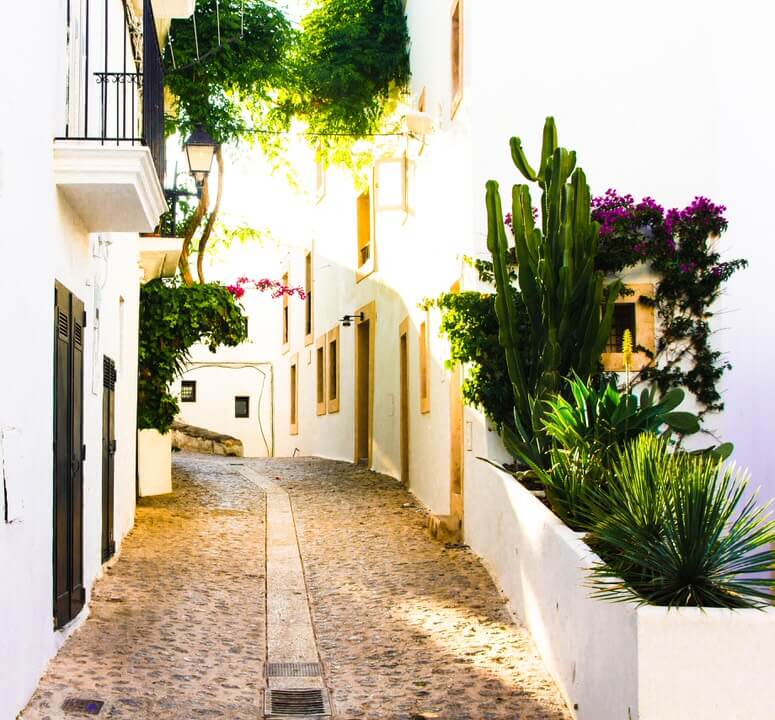 beautiful streets of ibiza