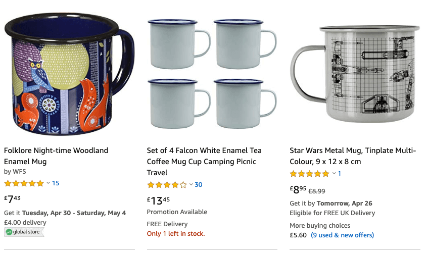 festivals enamel mug 