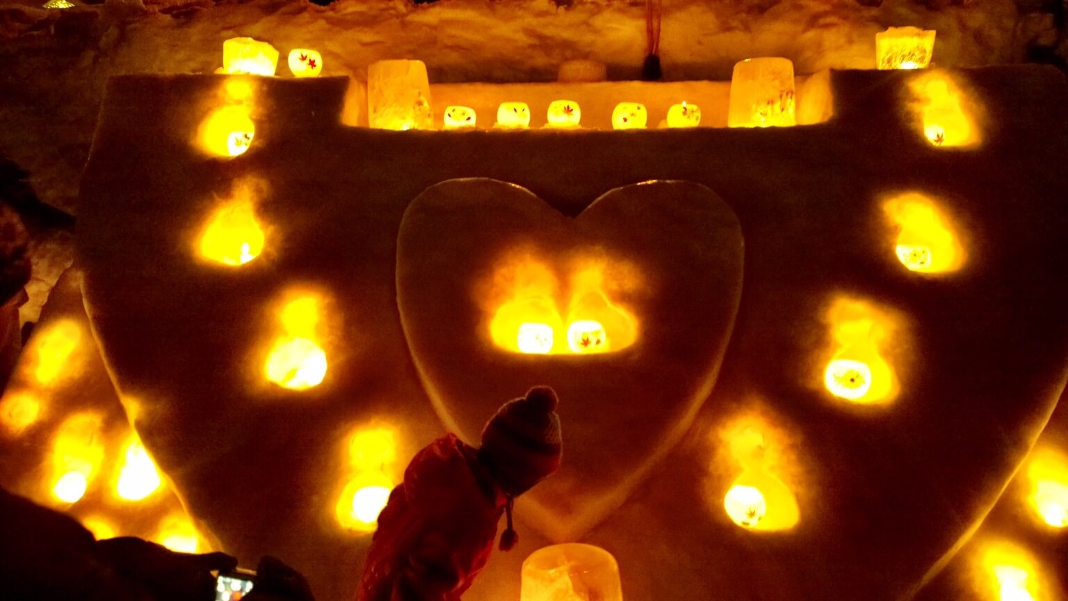 Photos of the Otaru Light Path Festival