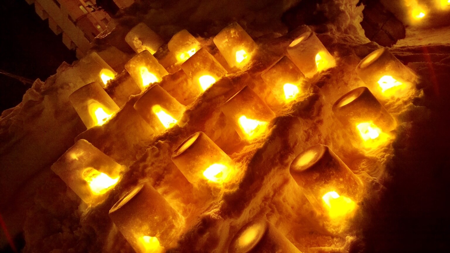 Photos of the Otaru Light Path Festival