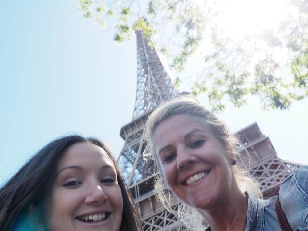 Us at the Eiffel Tower in Paris