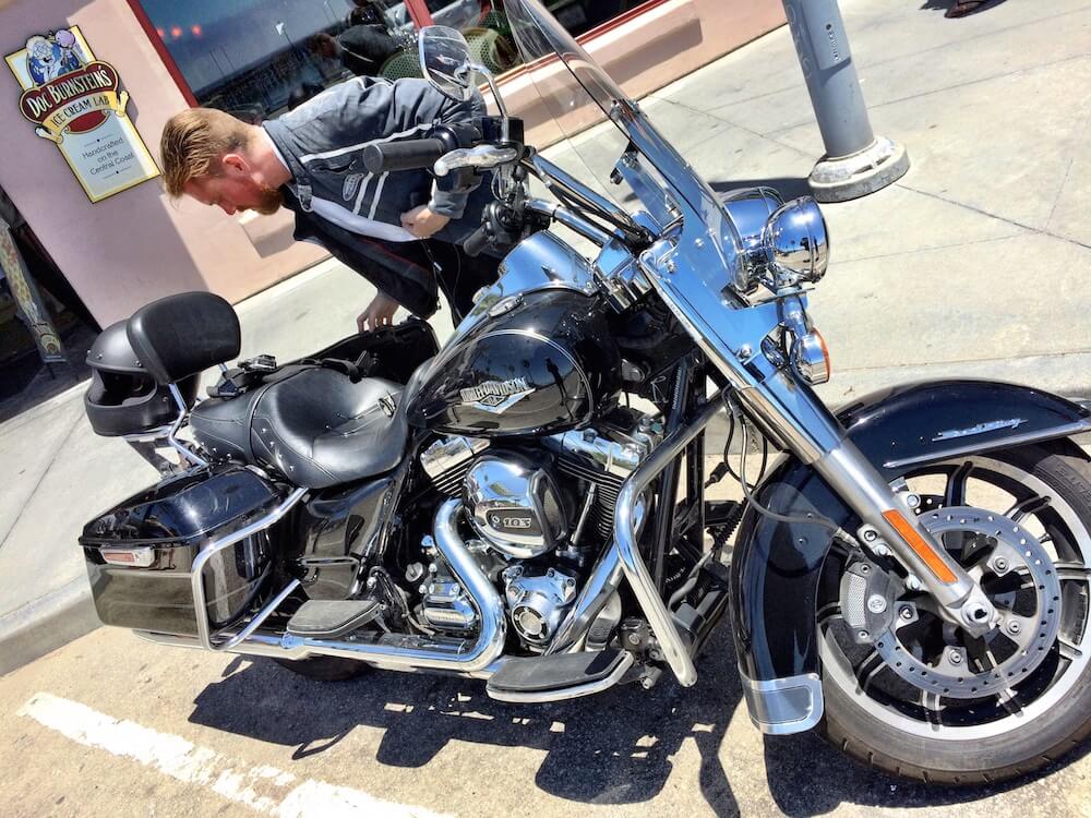 Pacific Coast Highway on a Harley Davidson 