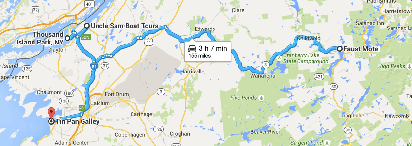 Tupper Lake to Thousand Islands