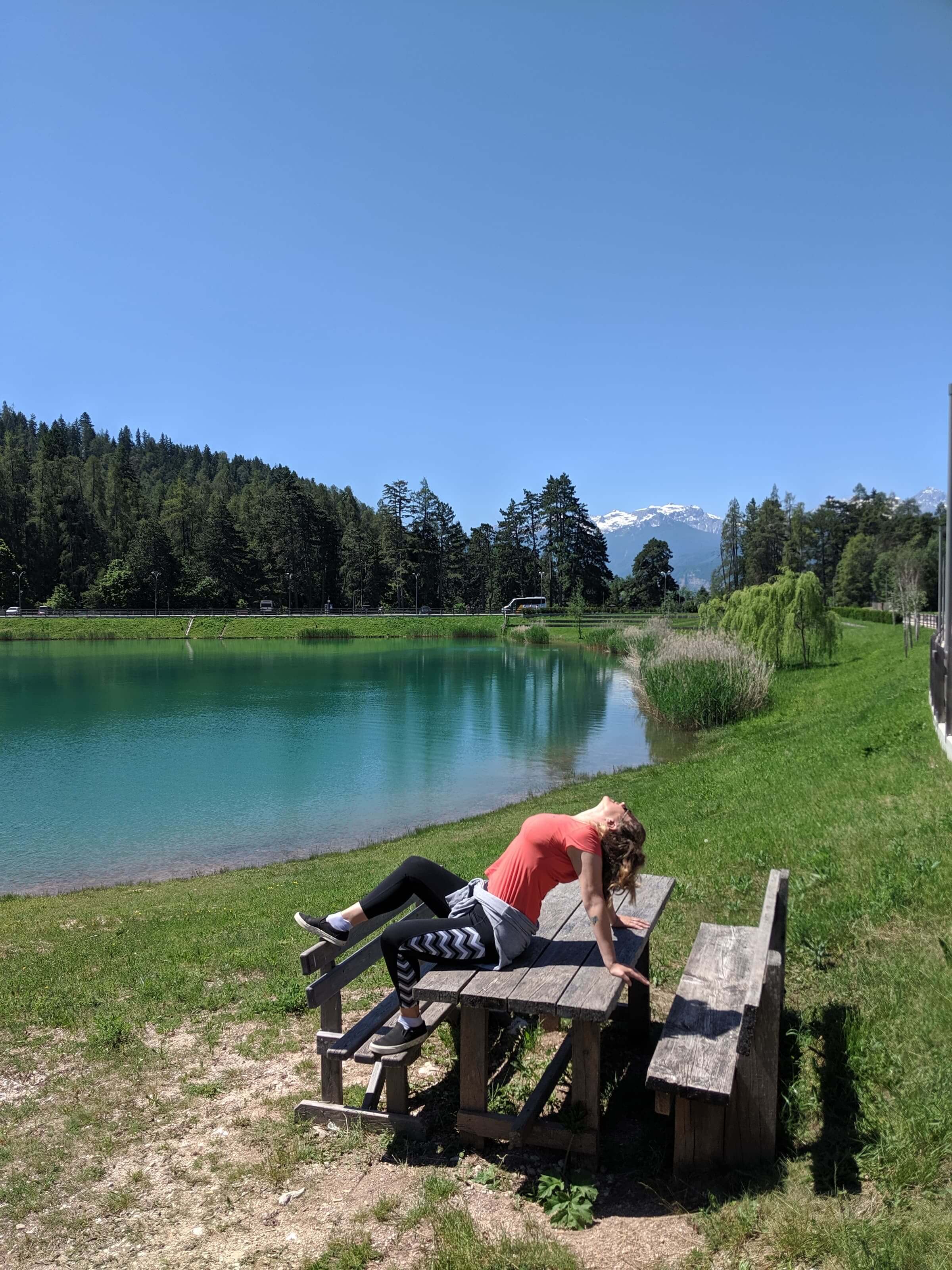 Vickyflipflop on a bench