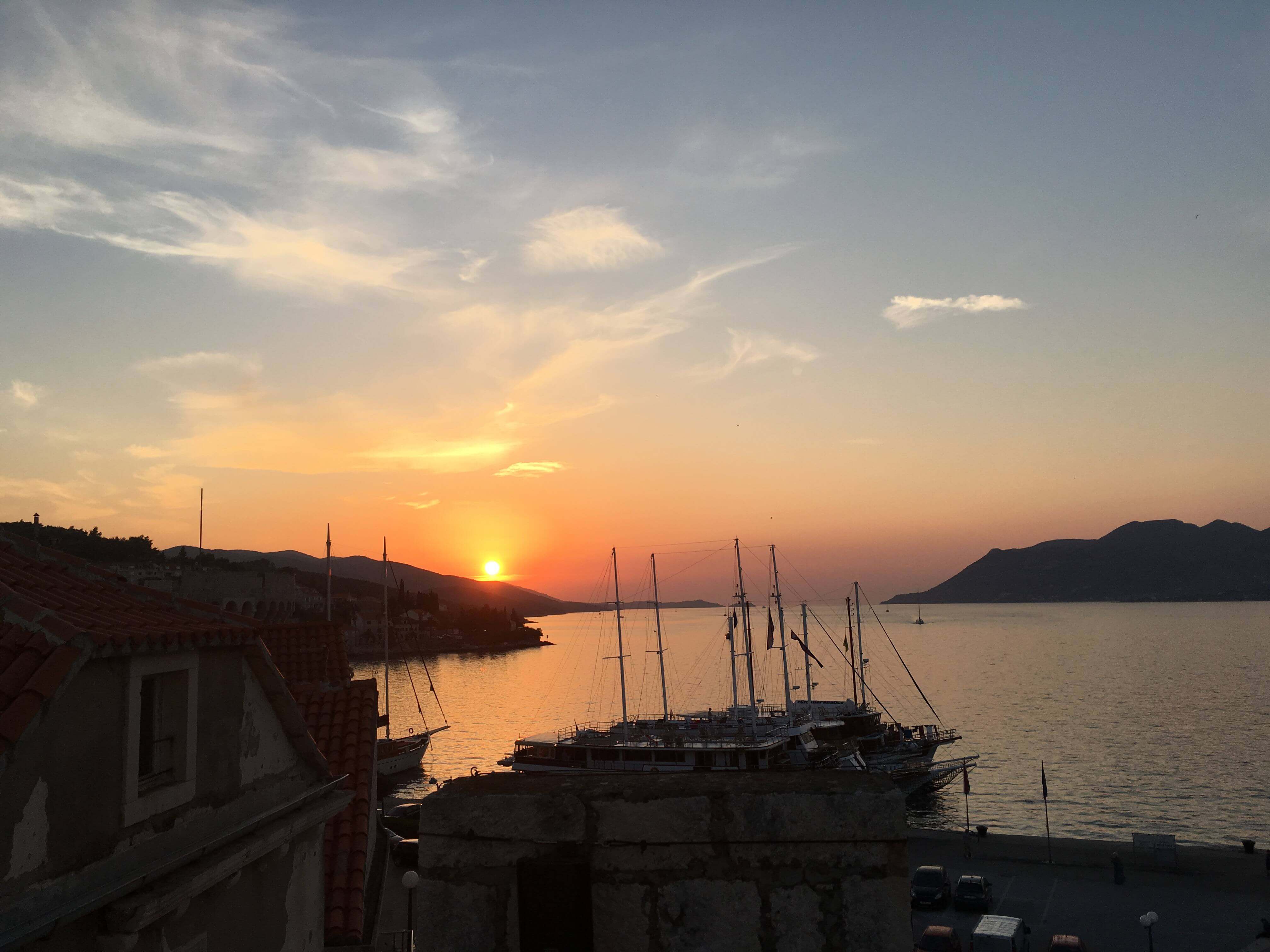The sunset in Korcula