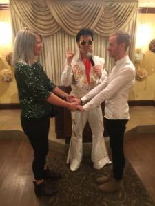 Me and Chris getting married in Vegas