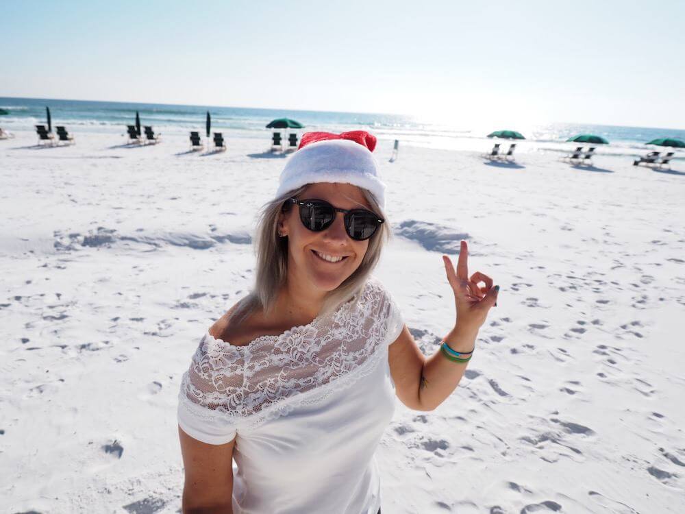 Me on the beach at the Emerald Coast
