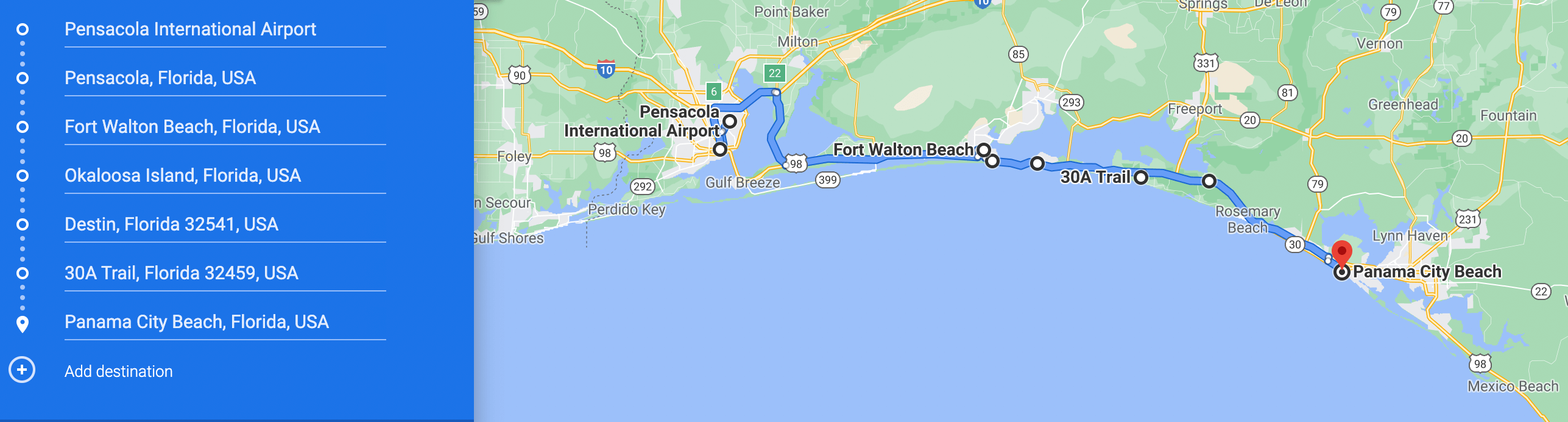 Emerald Coast Road Trip