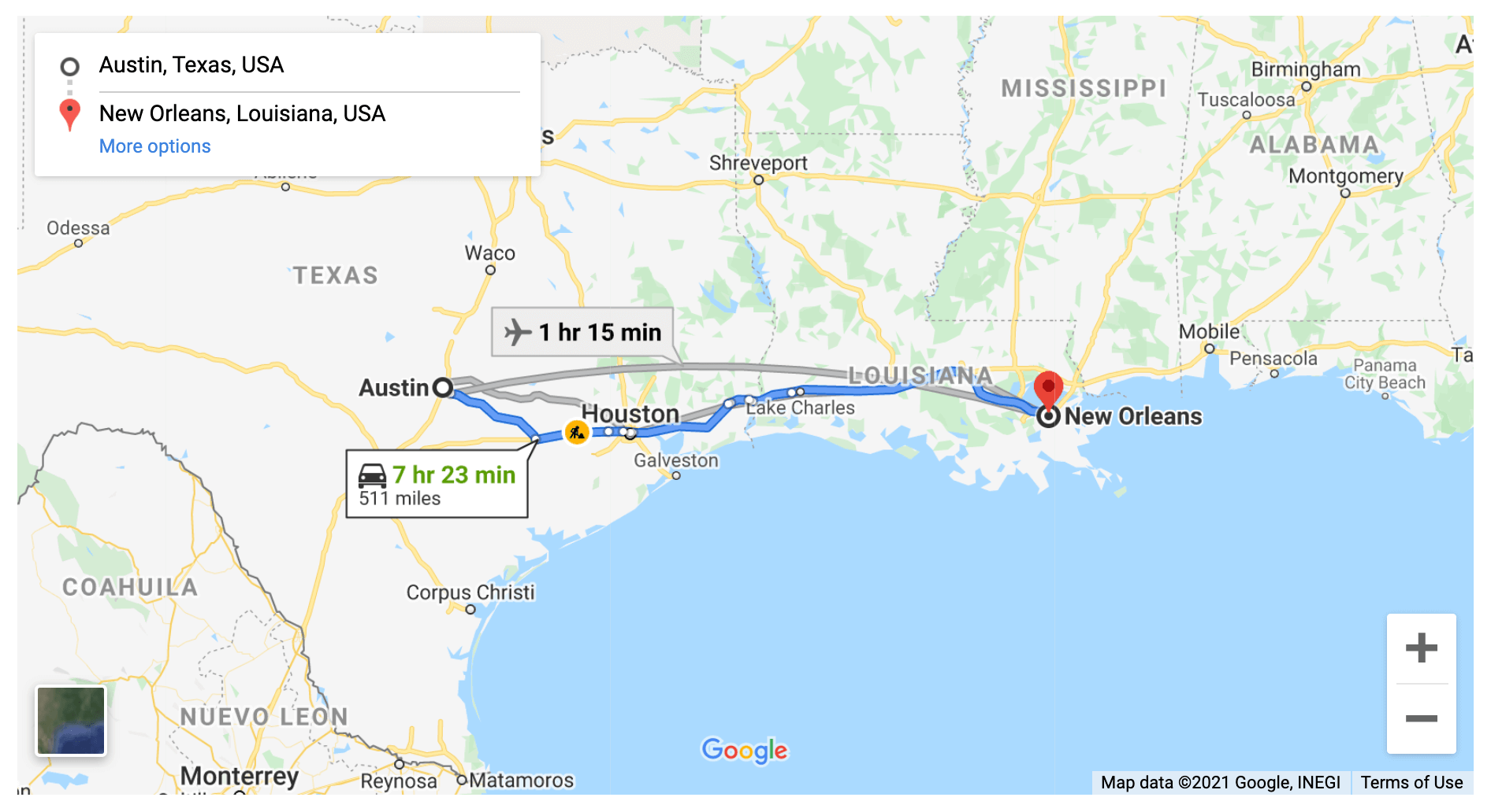 Road trip in Louisiana