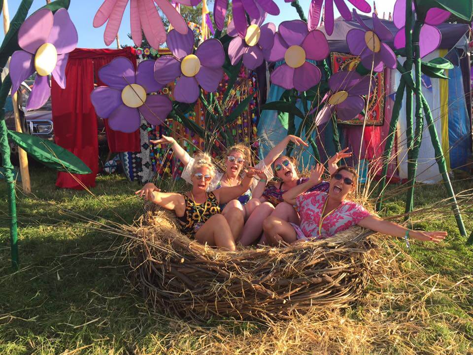 camping at glastonbury