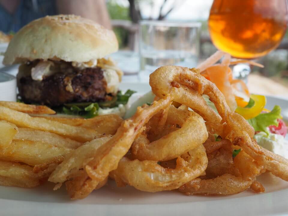 Food at the Pulumani Lodge