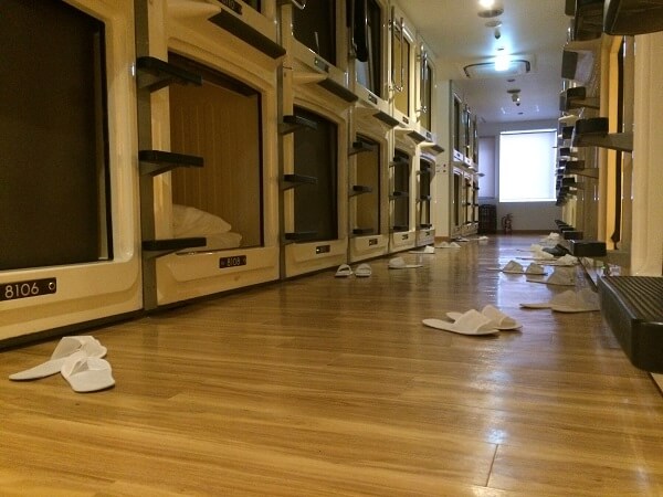 Capsule Hotel in Tokyo