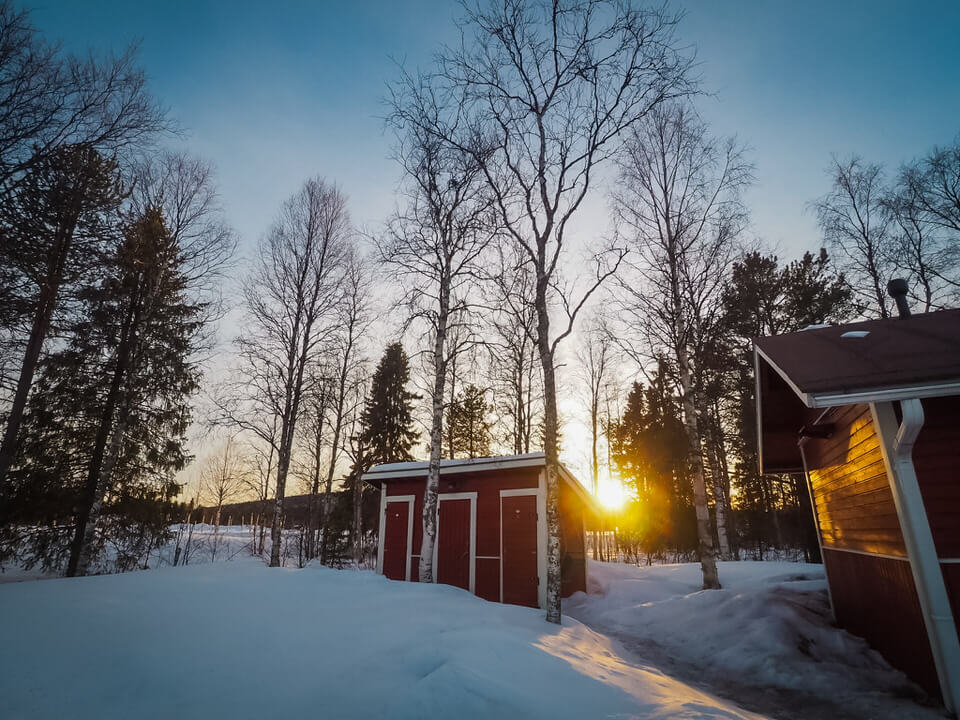 Ice hole swimming in Finland