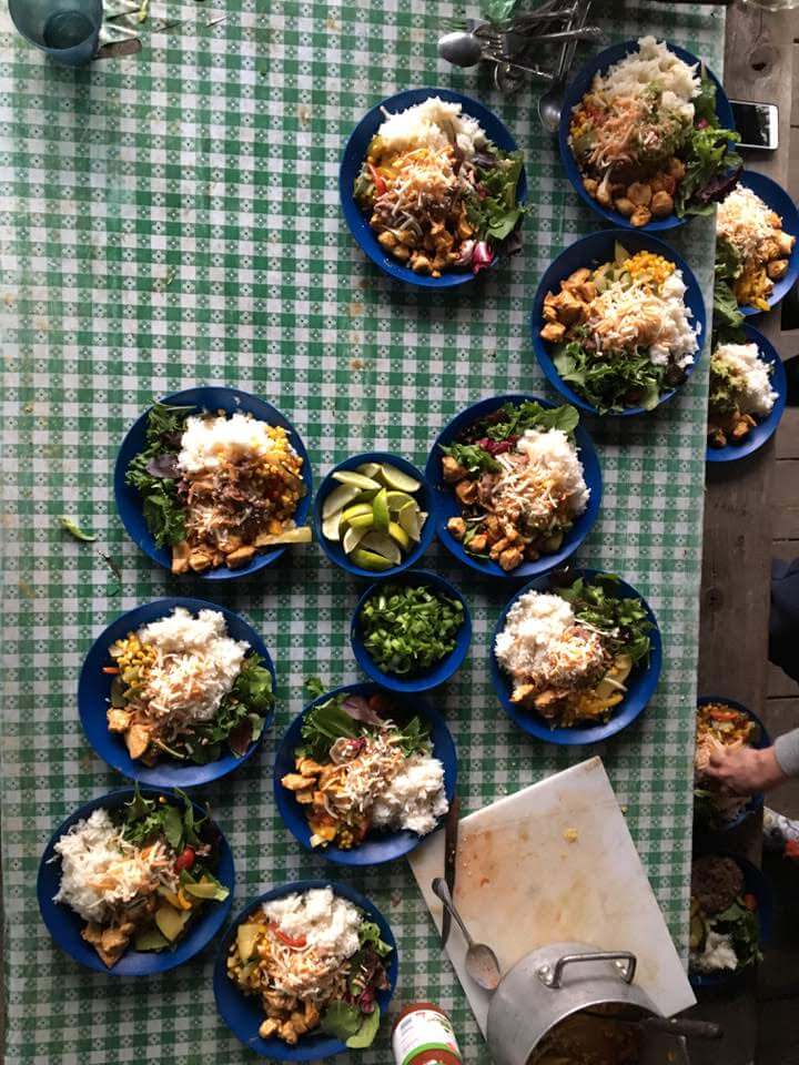 food on the Trek America Mountie