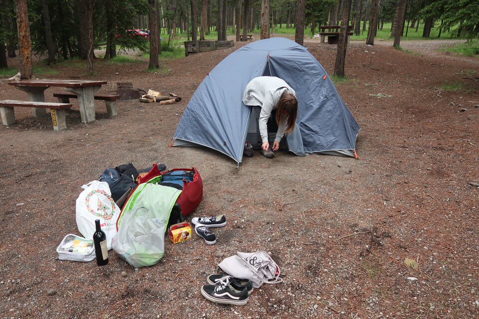 Campsite in Banff