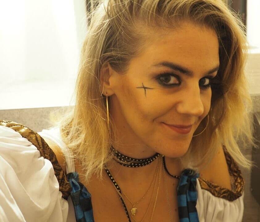 Dressed up at Draculas Castle 