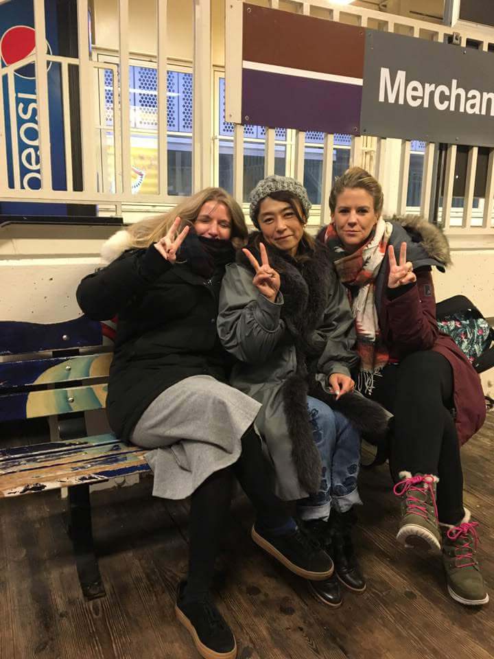 Waiting to ride the L Train