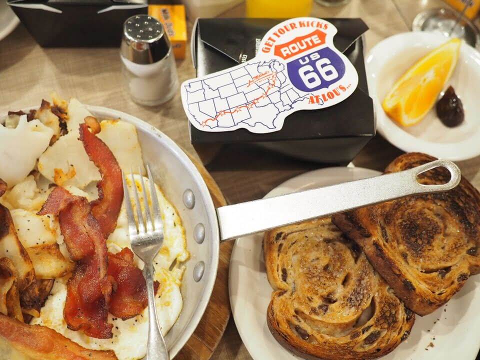 Lou Mitchell's breakfast in Chicago