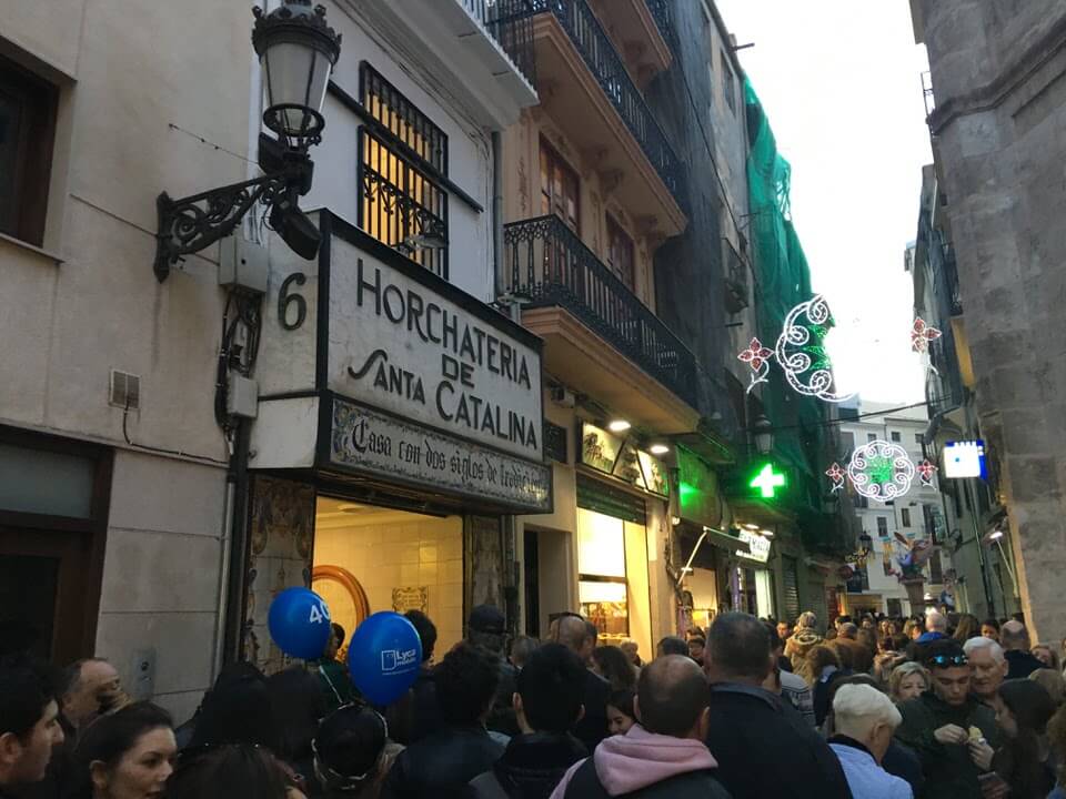 Drinking at Las Fallas