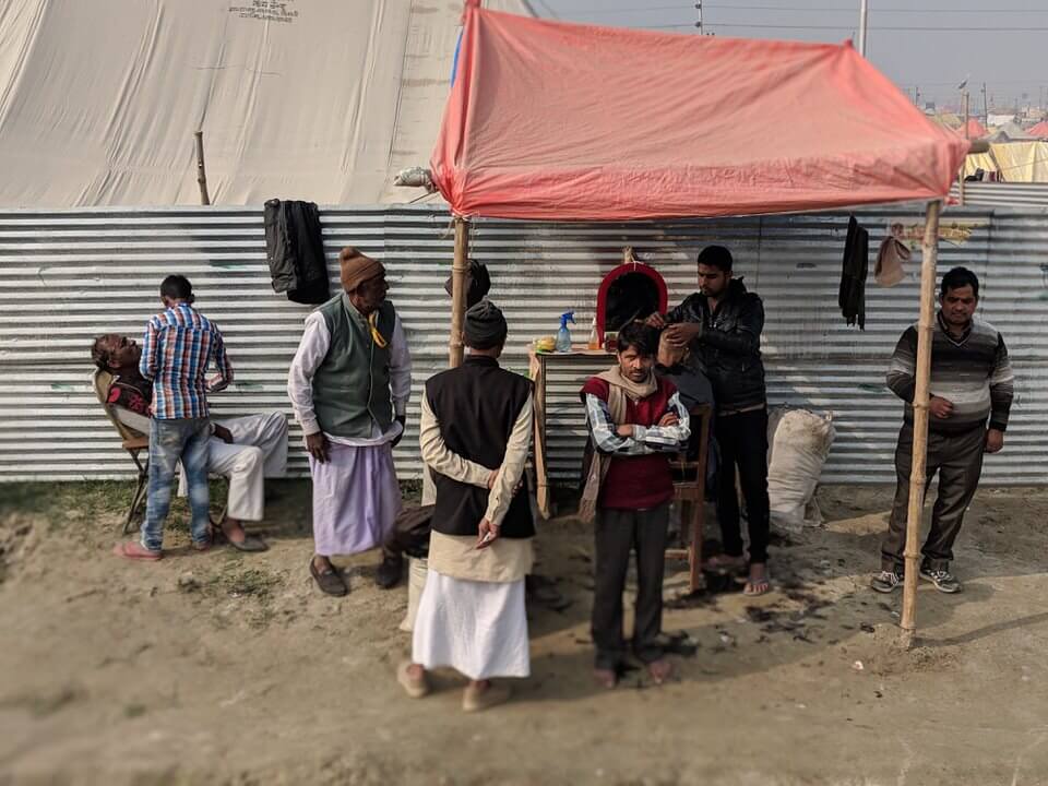 Barbers at the Kumbh Mela