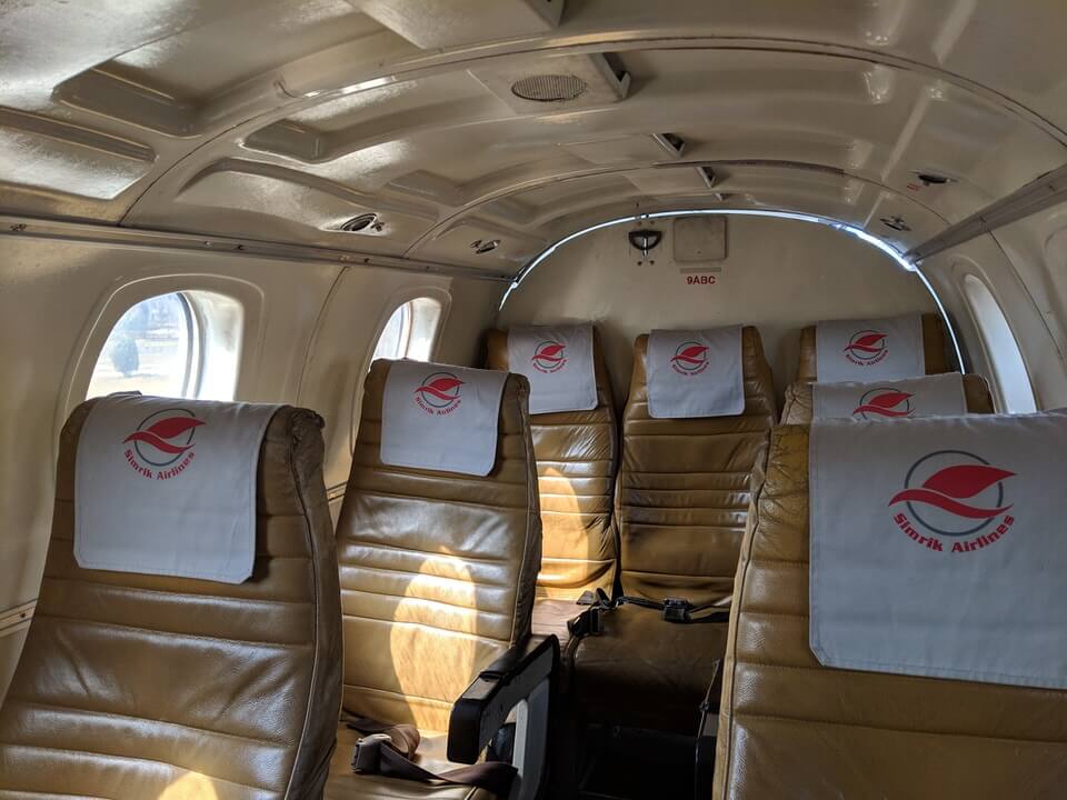 Flying from Pokhara to Kathmandu