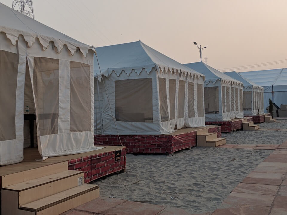 Our tents at the Kumbh Mela