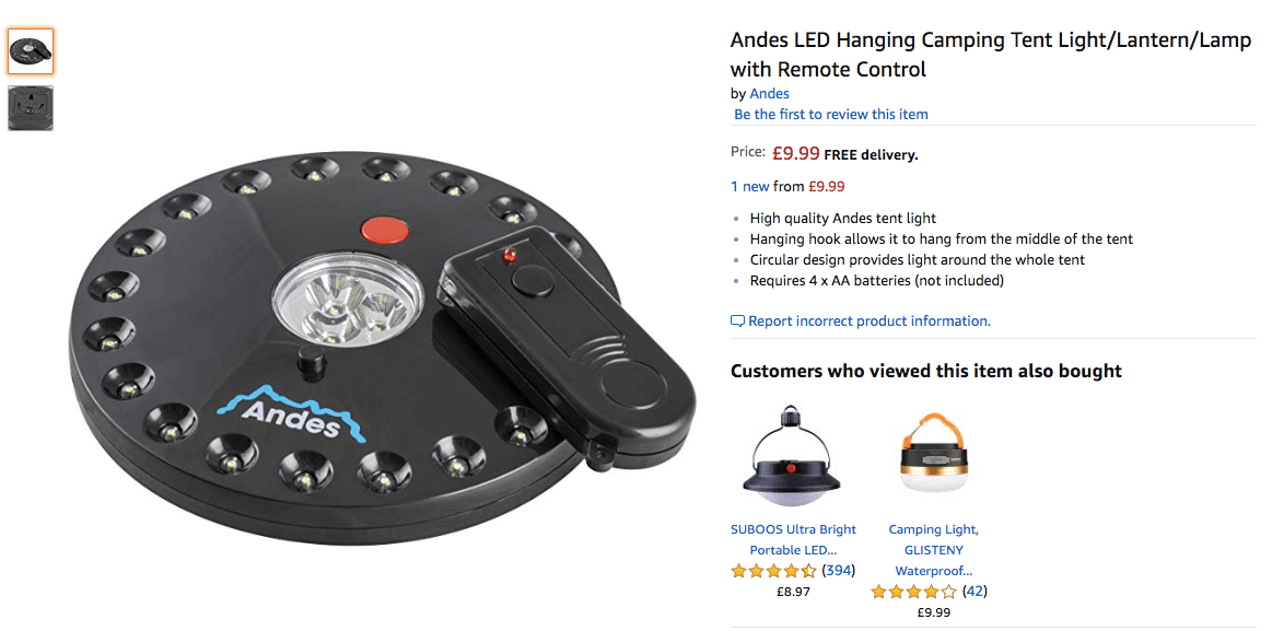 Finder for your tent