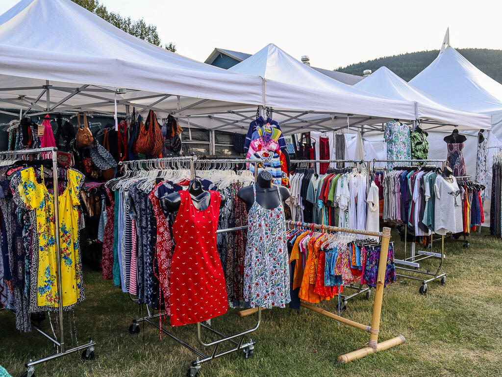 shopping at Dawson City Music Festival