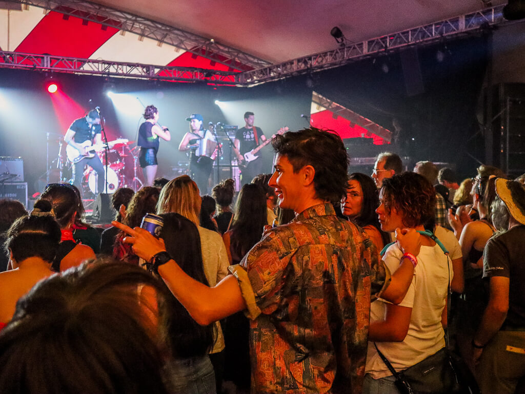 On the main stage Dawson City music festival