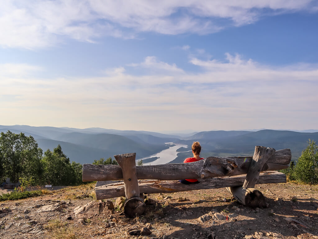 up at the midnight dome in Dawson City