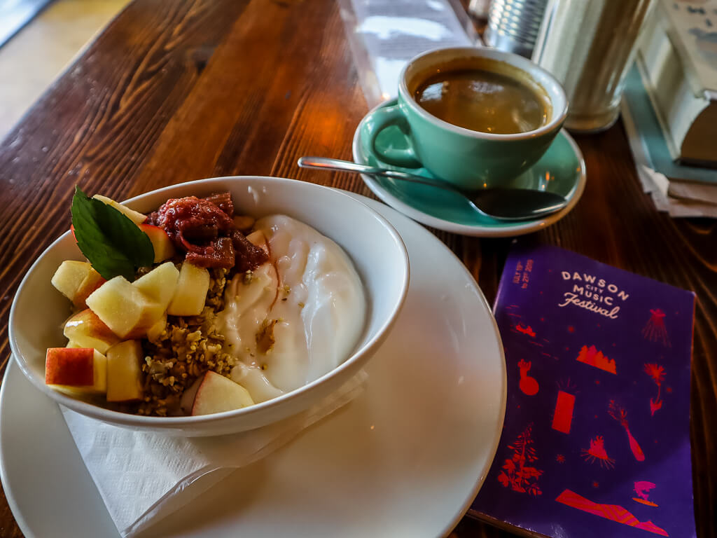 breakfast at Alchemy in Dawson City