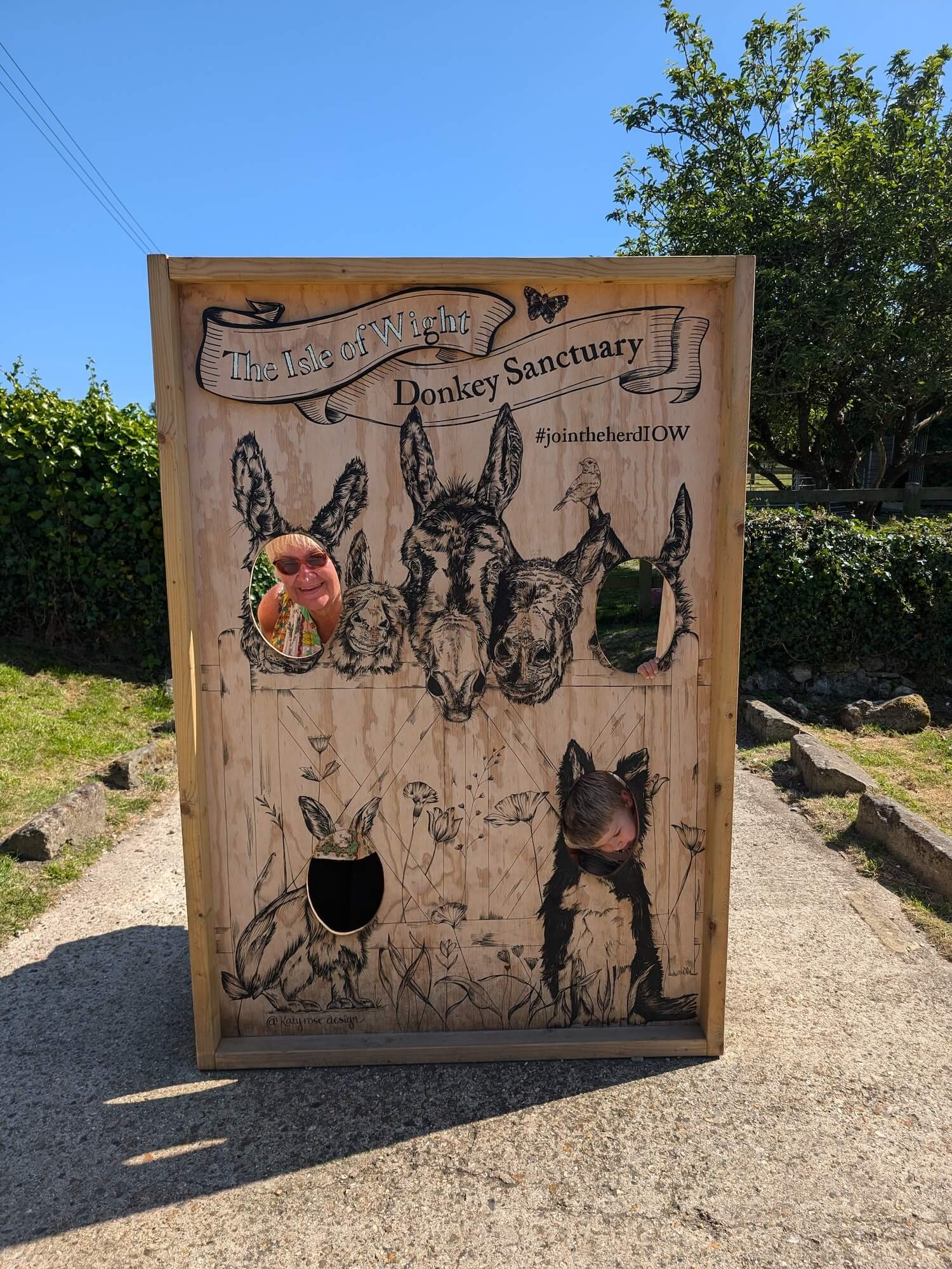 Mum and Reggie at the Donkey Sanctuary
