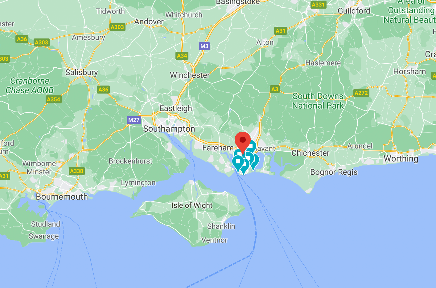 map of the Isle of Wight 