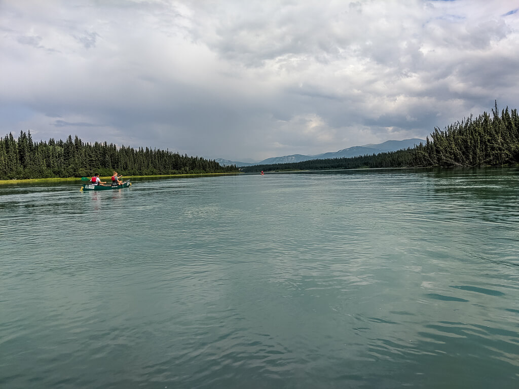 canoeing on the yukon river