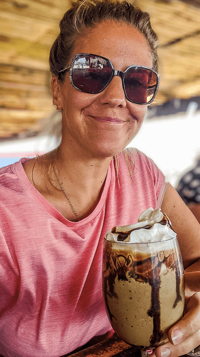 Me drinking in Aruba