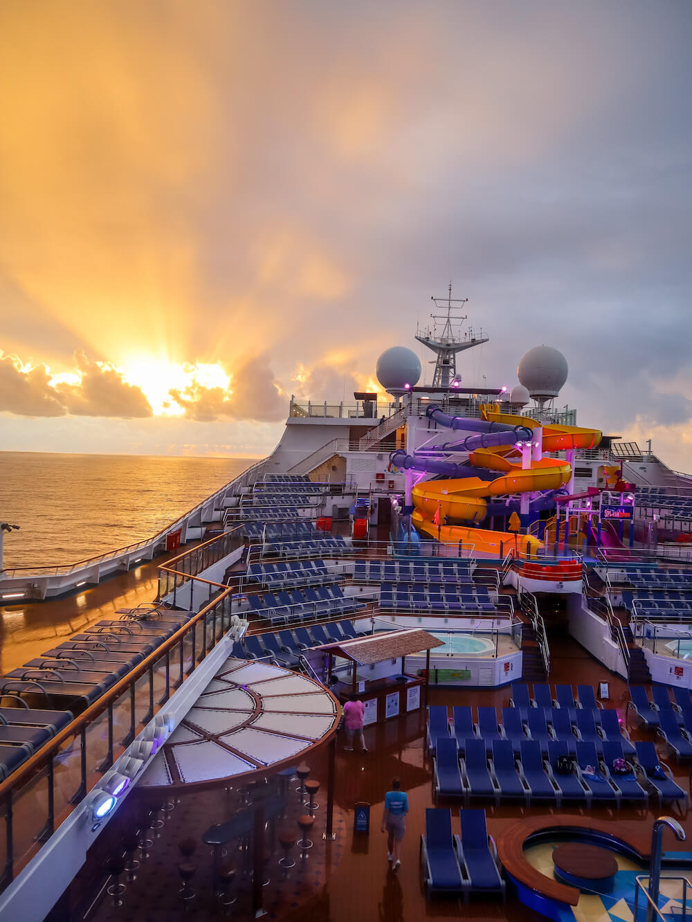 getting on the Carnival sunrise