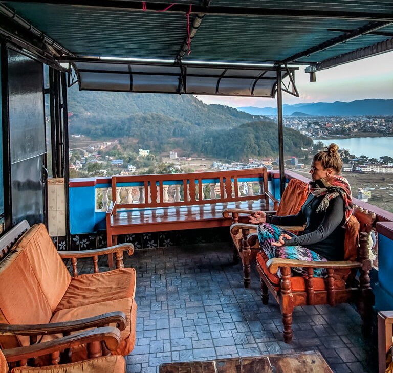 Me doing yoga in Nepal