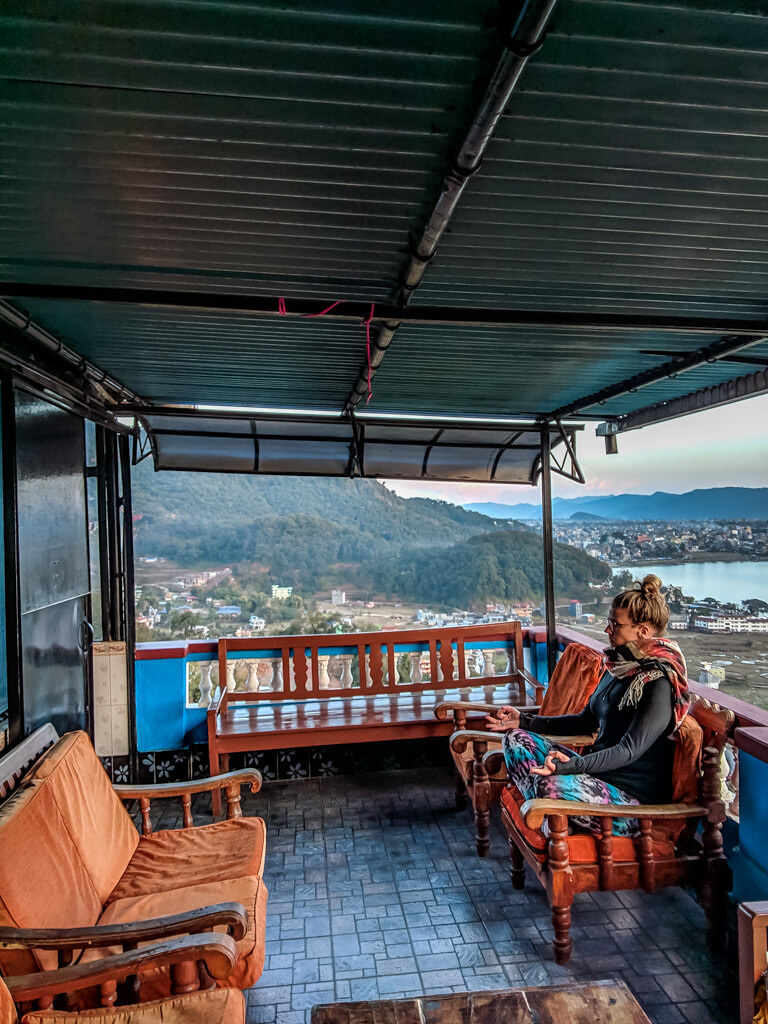 Me doing yoga in Nepal