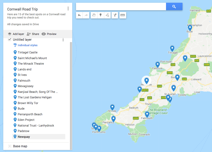 Road trip round Cornwall