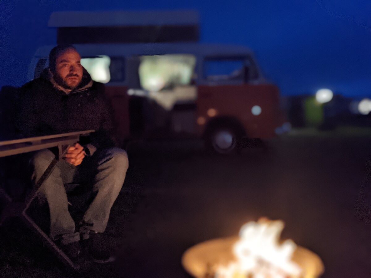 night time campervan