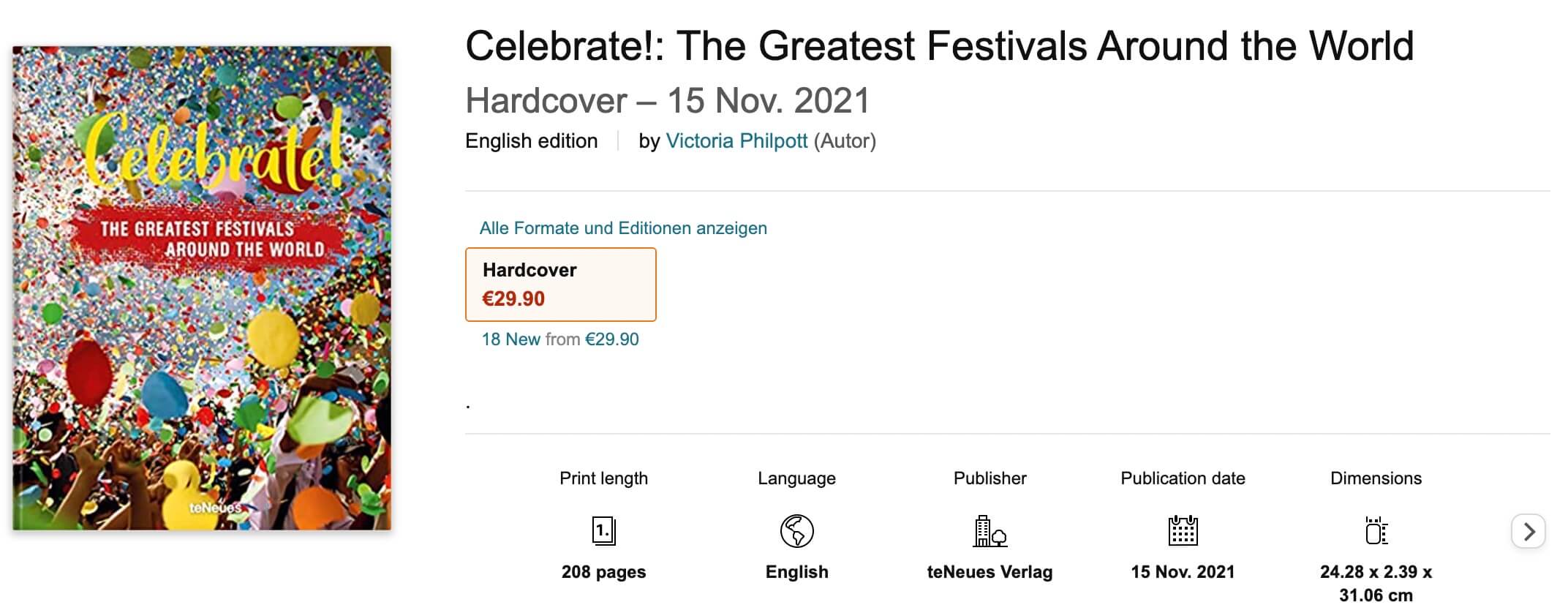 Celebrate Book by Victoria Philpott