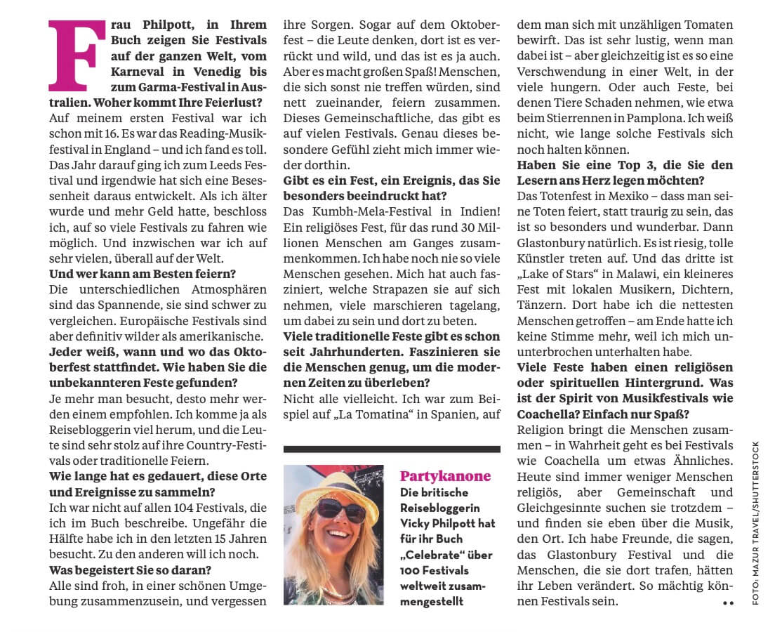 Festivals book in Germany