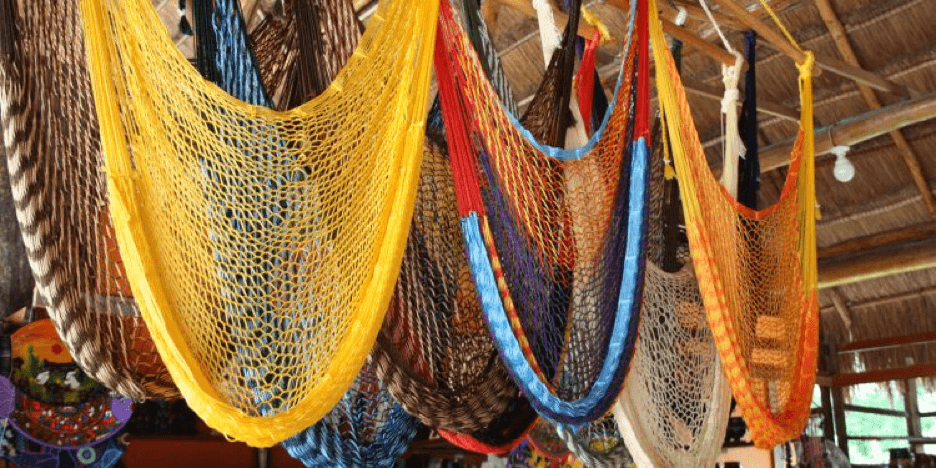 Colourful hammock from mexico