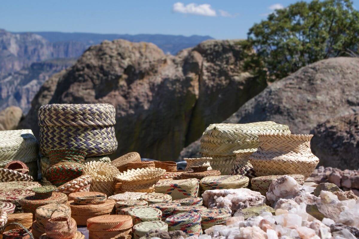 Weaved baskets in Mexico