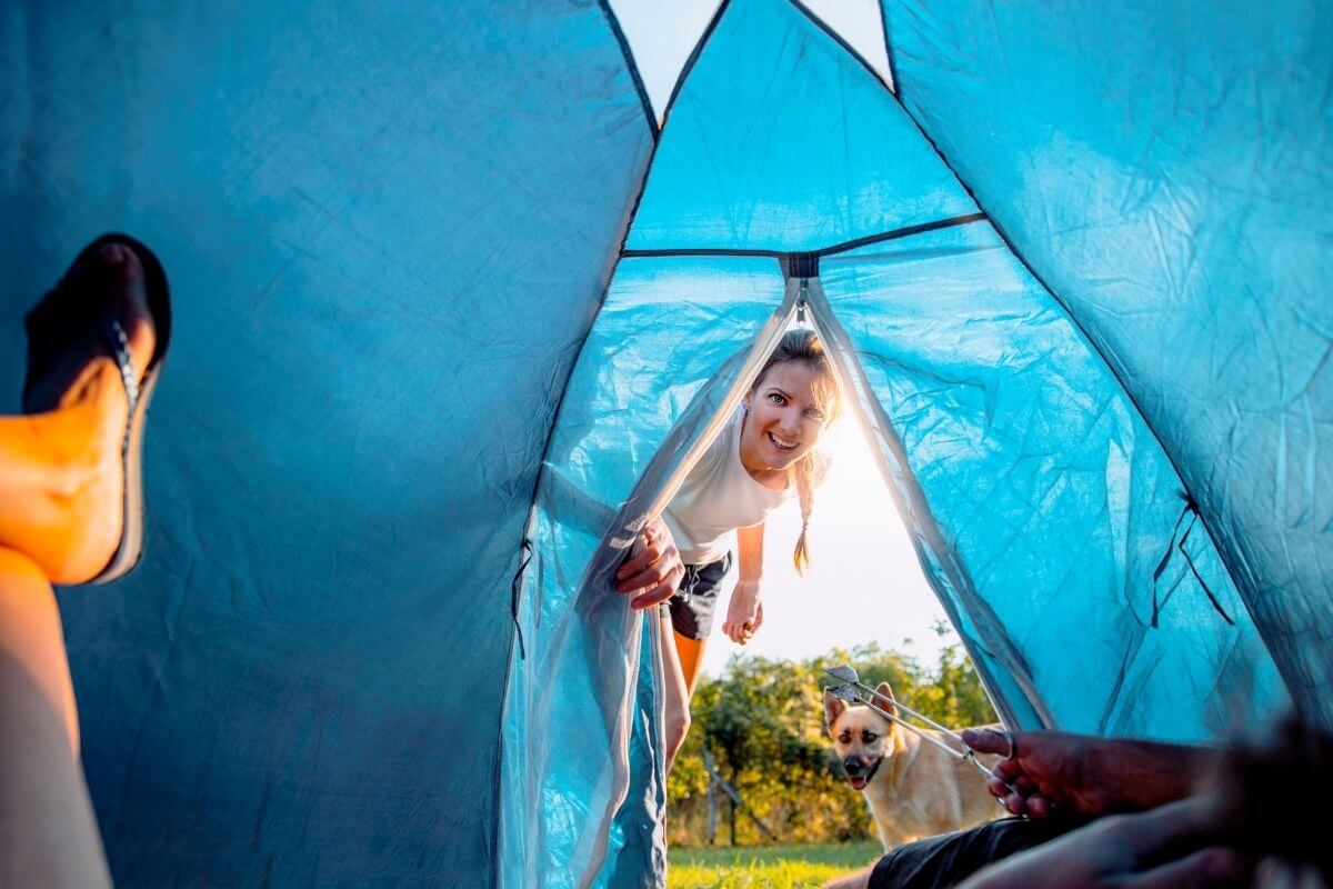 stay warm camping at a festival