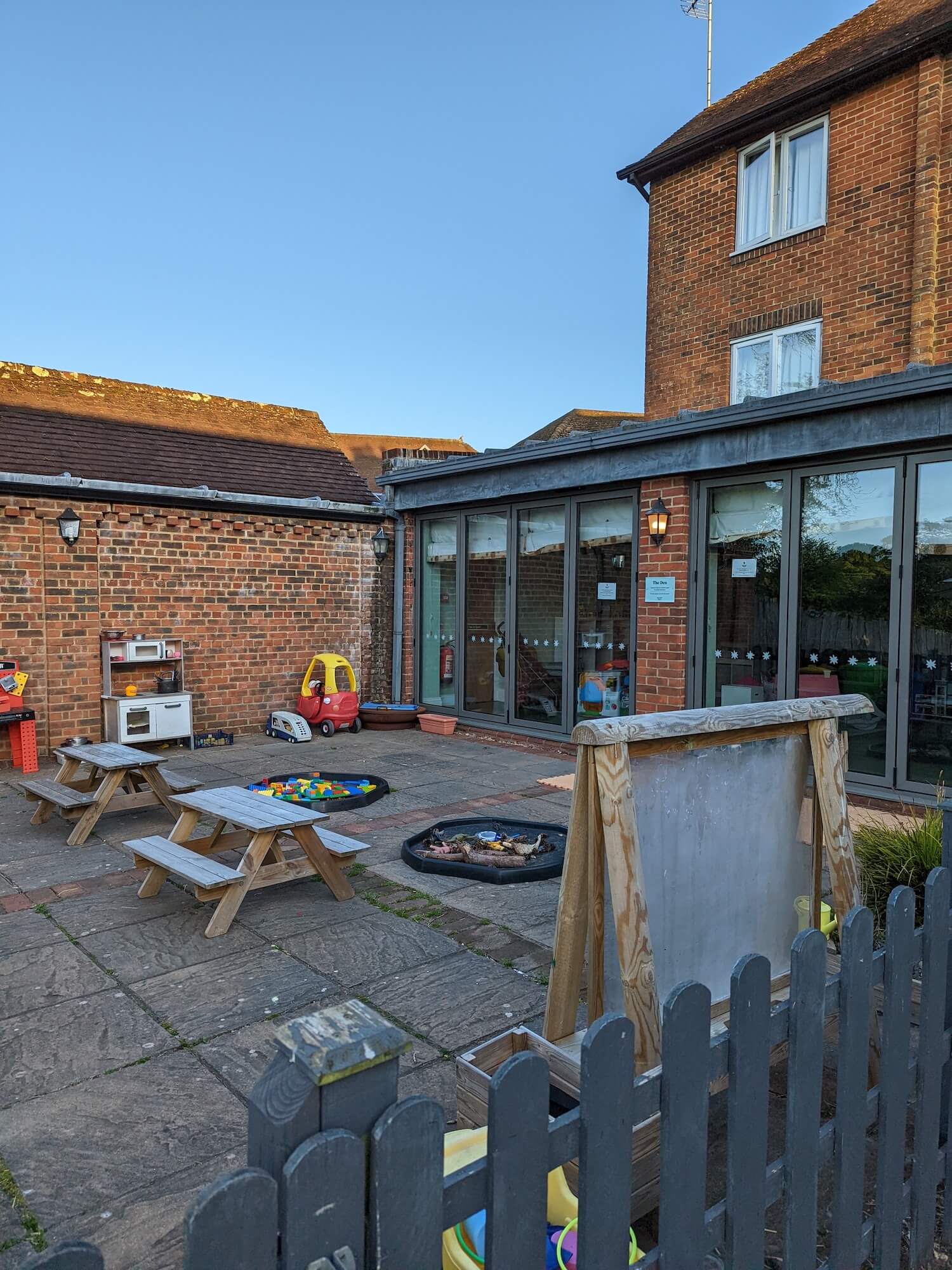 outside the creche New Forest 