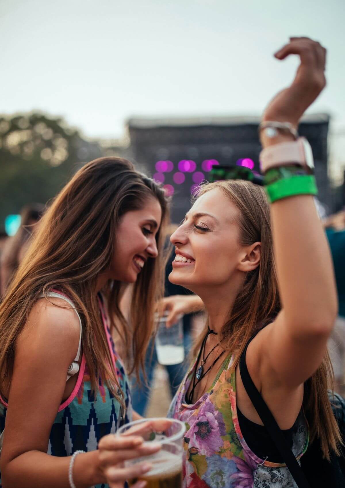 stay warm at a festival