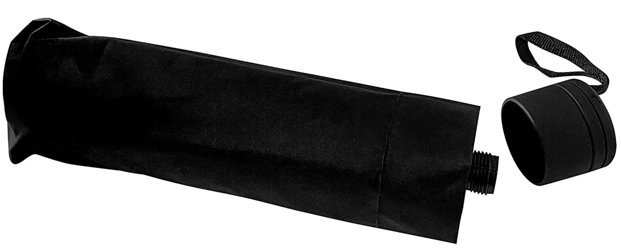 a black umbrella vessel on a white background