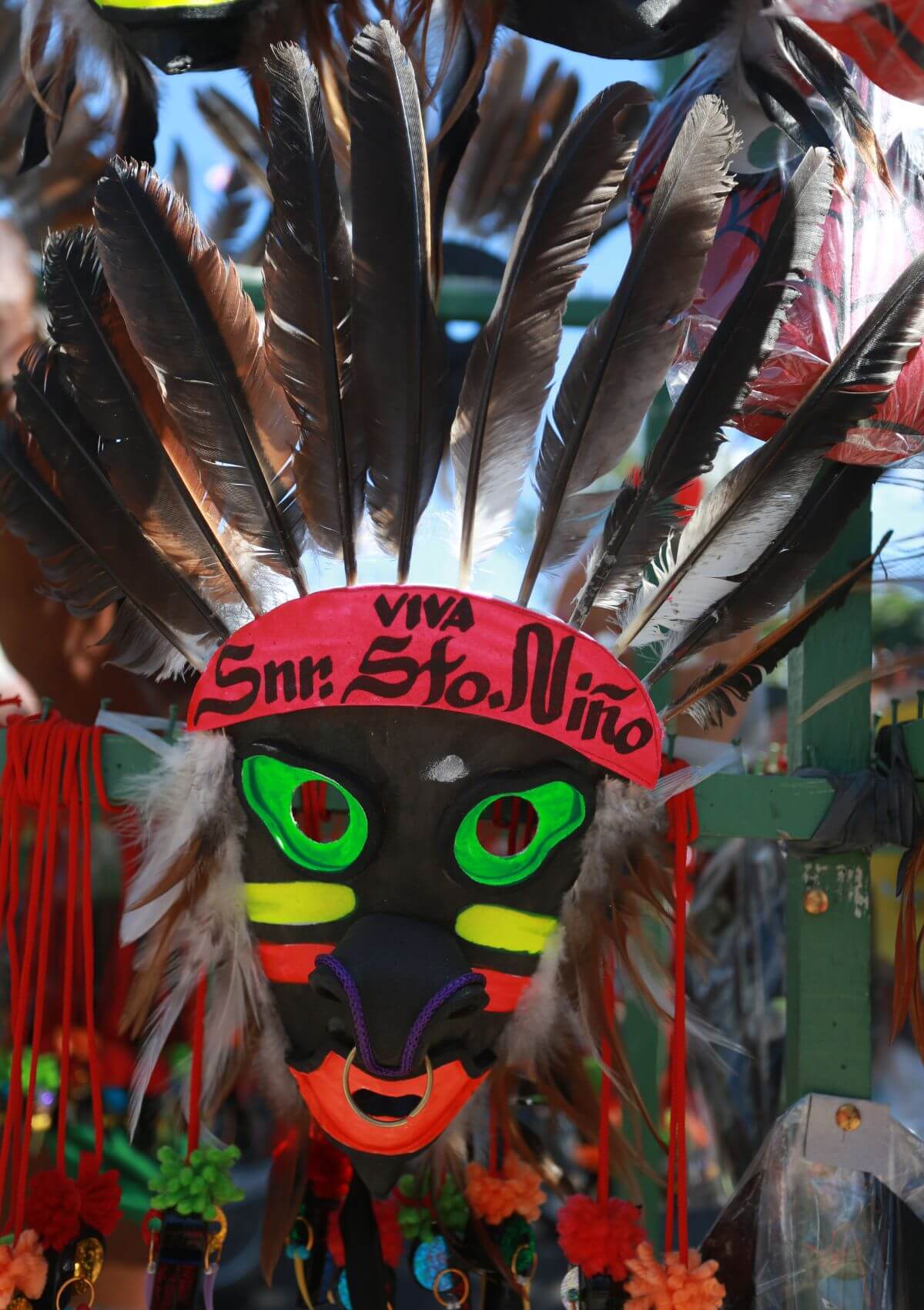 Wooden mask souvenirs from the Philippines