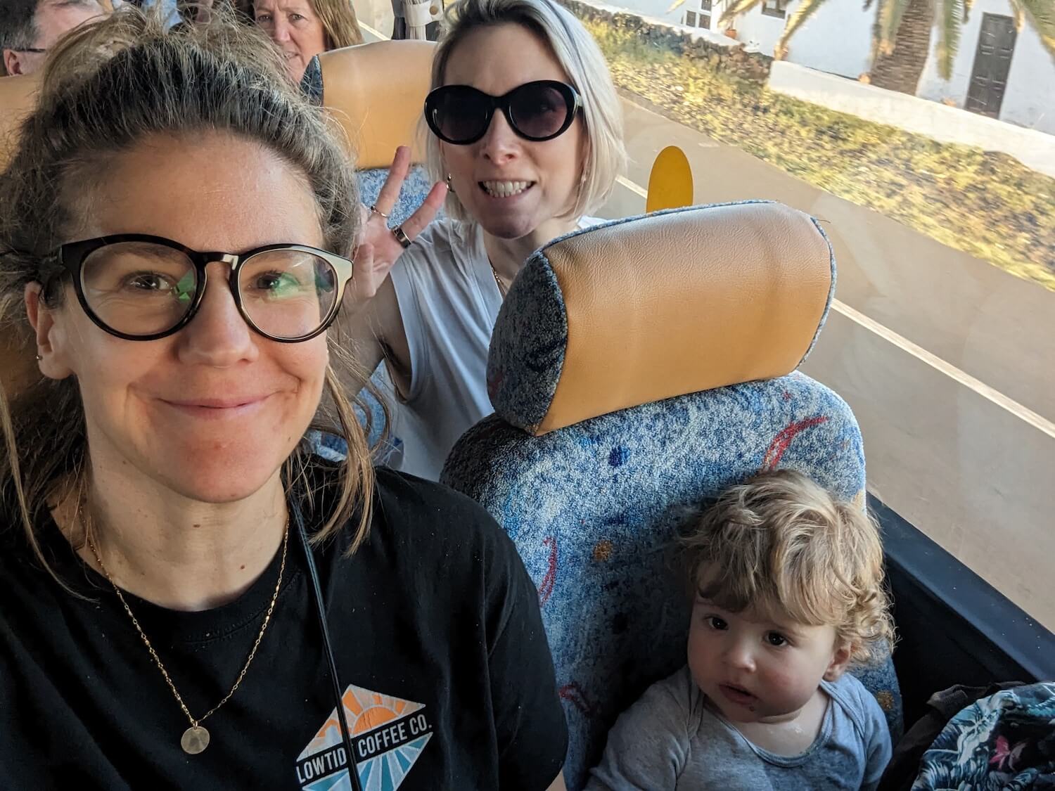 bus on the way from Lanzarote airport